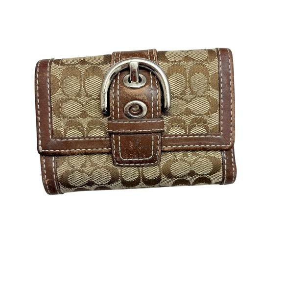Coach vintage y2k brown and khaki mini signature soho wallet - Picture 1 of 12